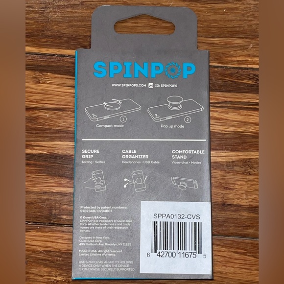 SpinPop Gray Marble Phone Holder NWT - Picture 2 of 2